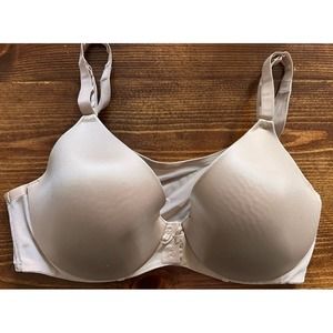 Spanx Bra Womens 34D Tan Nude Bra Lined Underwire Smooth Comfort Mesh Back‎